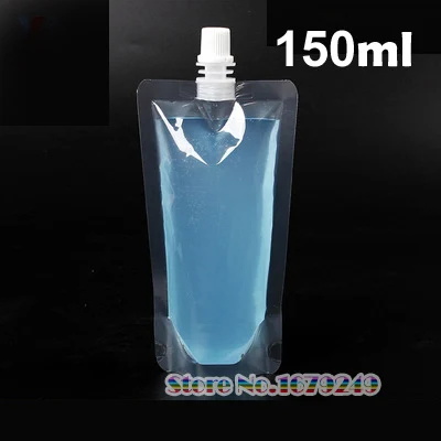 

150ml Stand up Plastic Drink Packaging Spout Bag Pouch for Beverage Liquid Juice Milk Coffee Water