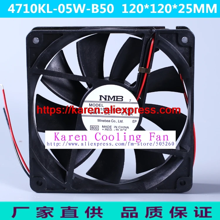 

NMB 12CM 4710KL-05W-B50 12025 24V 0.38A 2wire colling fan