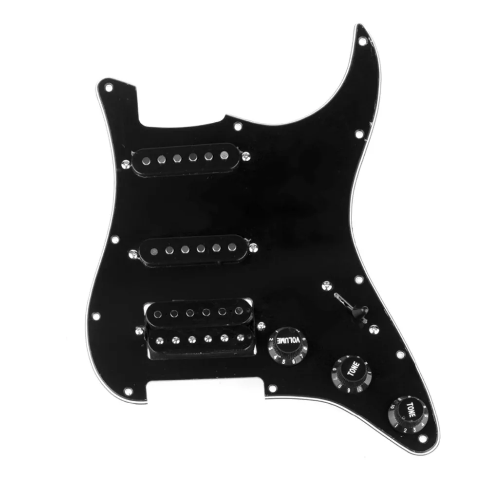 Musiclily Pro SSH 11 отверстий предварительно загруженные Humbuckers Strat Pickguard с бесшумным