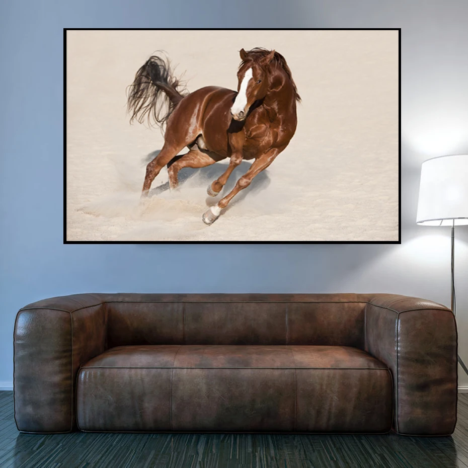 

Energetic Runing Horse Animals Wall Art Picture Canvas Paintings Wall Posters and Prints for Living Room Home Decoration