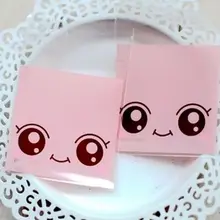 7*7+ 3 см Cookie Упаковка большие глаза самоклеящиеся пластиковые пакеты для печенья снэк выпечки пакета 100 шт./лот