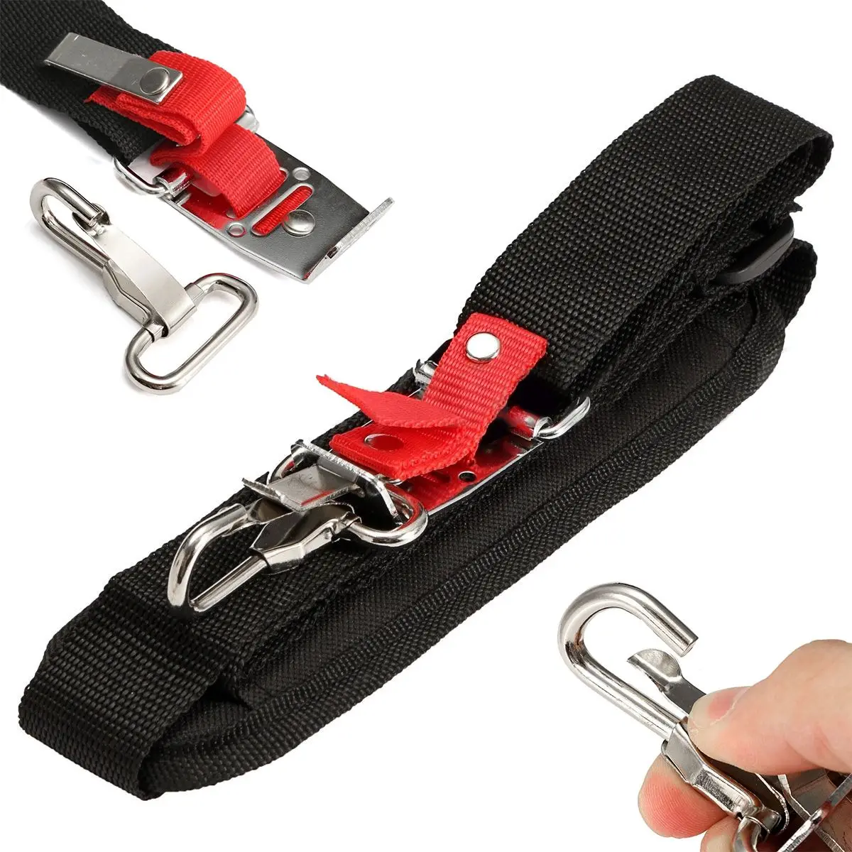 1pc Strimmer Brushcutter Adjustable Quick Release Harness Shoulder Strap Black
