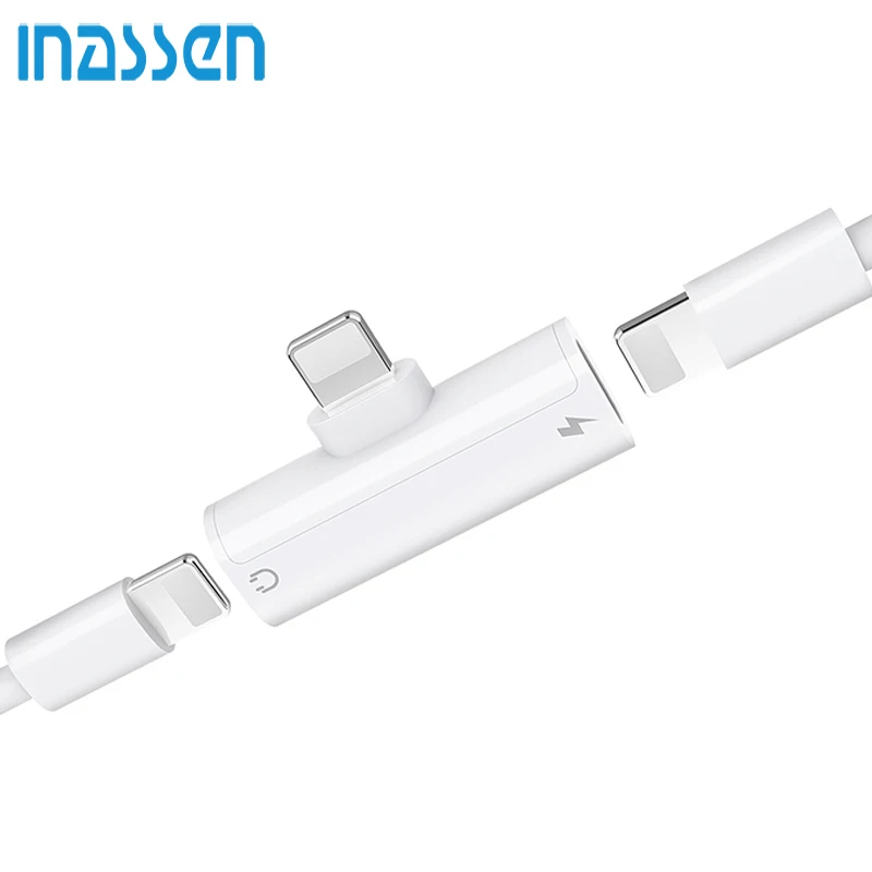 

For Lightning Splitter jack Charger for iPhone Splitter Jack Aux Audio Headphone Earphone adapter for iPhone 7 8 P X Converter