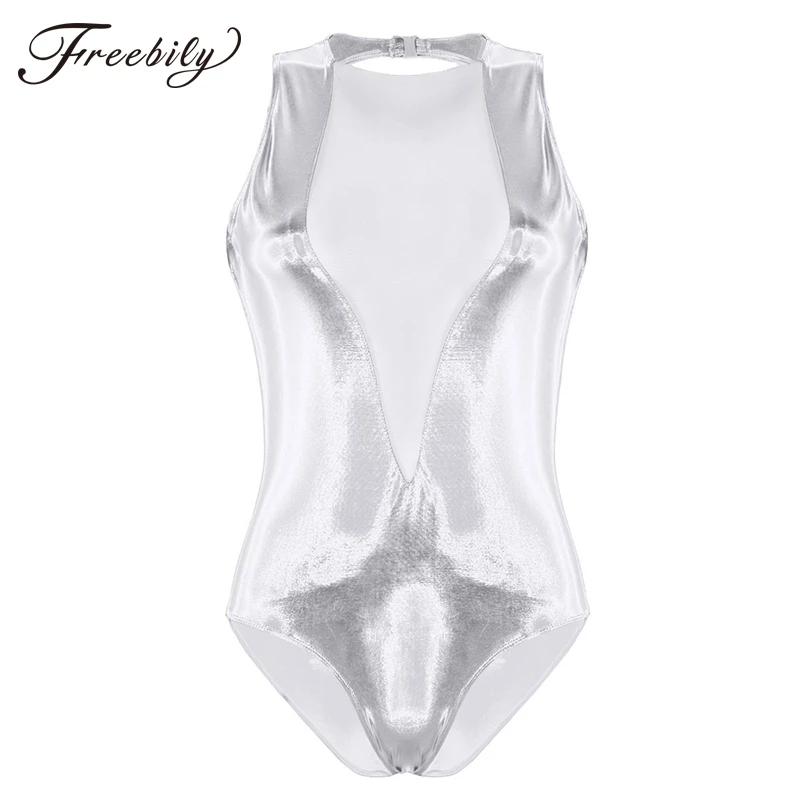 sexy bodysuit Women Sexy Holographic Mesh Front Bodysuit Rompers Exotic One Piece Dancewear Party Musical Festival Rave Bodycon Bodysuit fishnet bodysuit