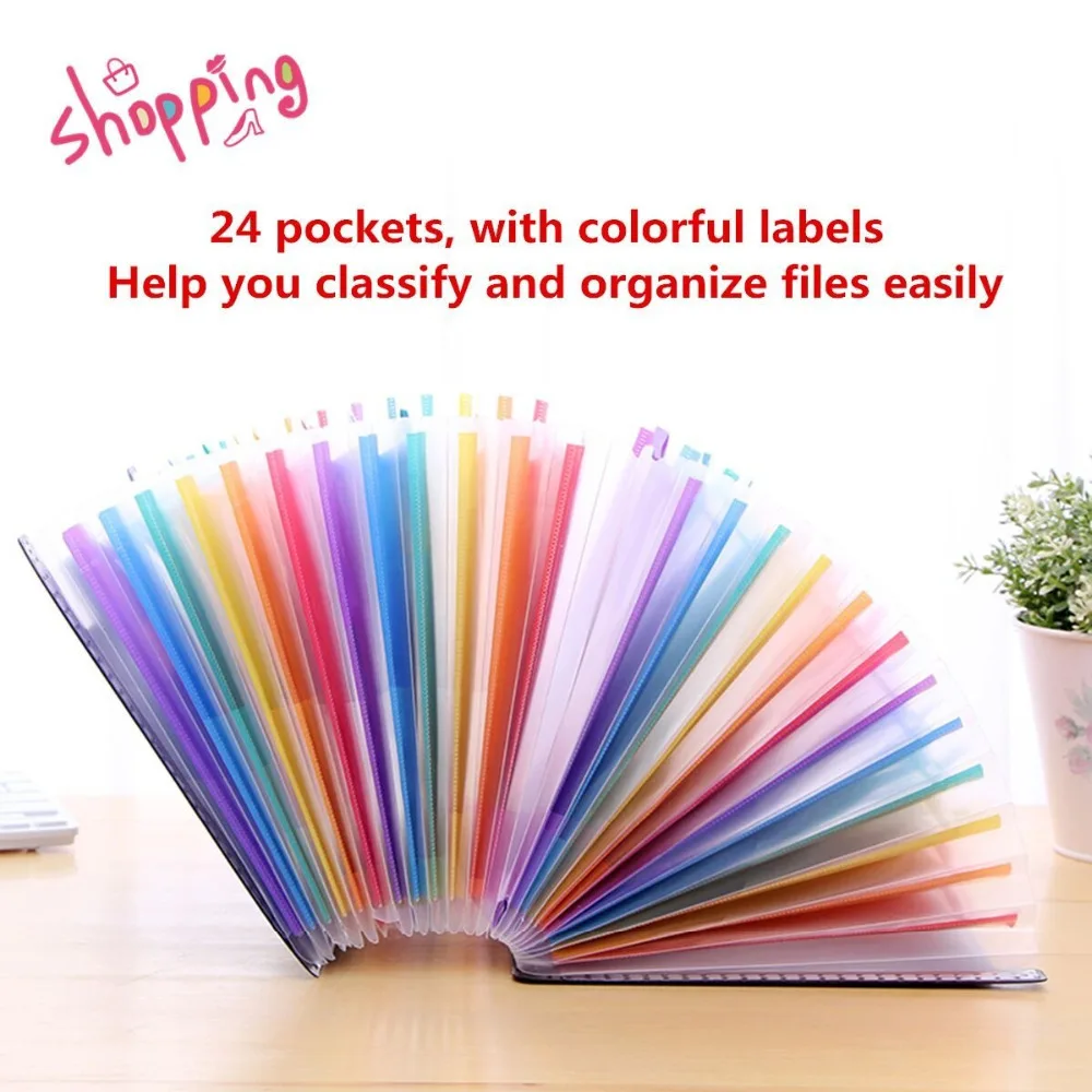 

Cover for documents organizer A4 Pockets notebooks bag office Expanding document folder for school