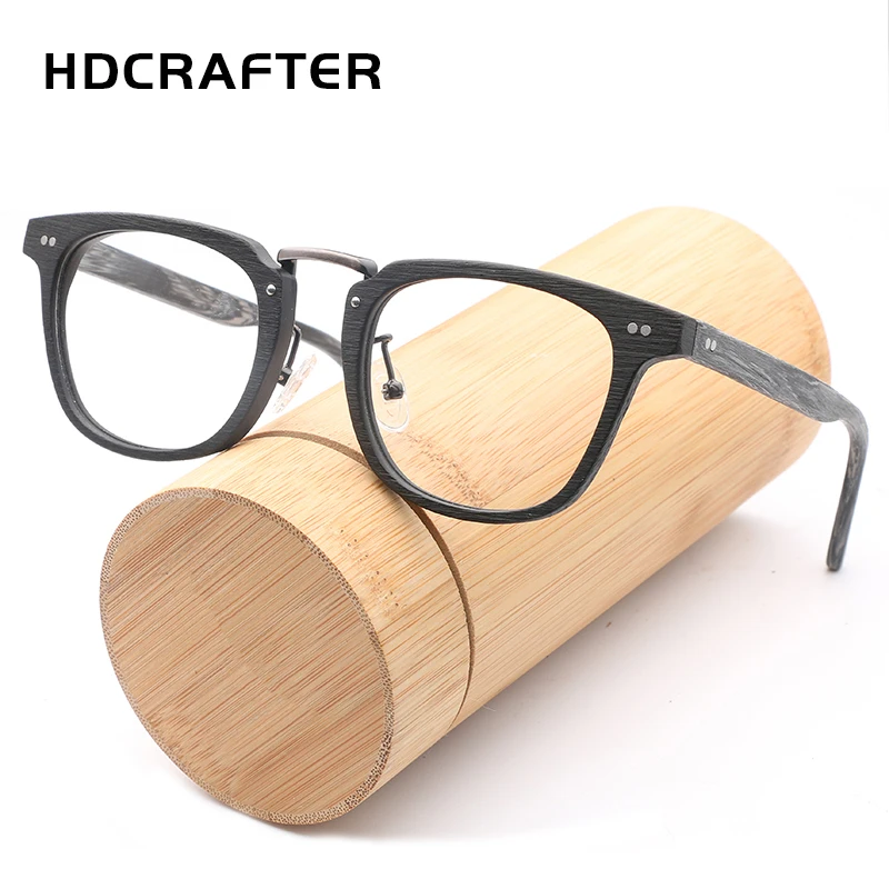HDCRAFTER прямоугольные прозрачные линзы очки деревянные оправы для очков мужские компьютерные очки для чтения оправы для женщин