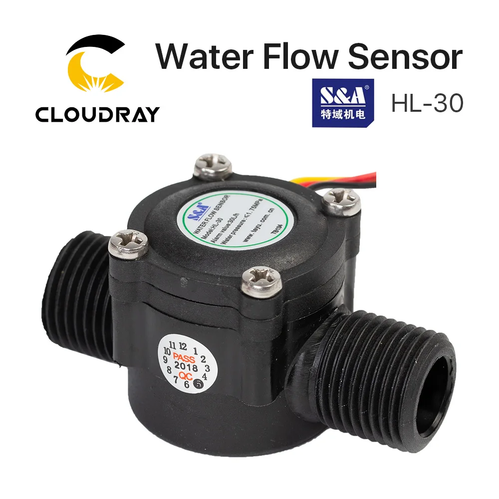 Датчик потока воды Cloudray HL-30 для S & A охладитель для CO2 лазерной гравировки режущего станка - изображение