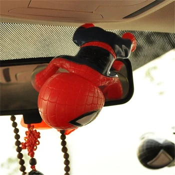 

2 Colors Auto Styling Accessories 16CM Spider ManToy Climbing Spiderman Window Sucker Spider-Man Doll Car Home Inner Decoration