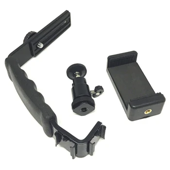 

3In1 Phone Clip Holder + Hot Shoe Ball Head + Camera Flash Bracket For Android Samrtphone Monitor For Canon For Nikon