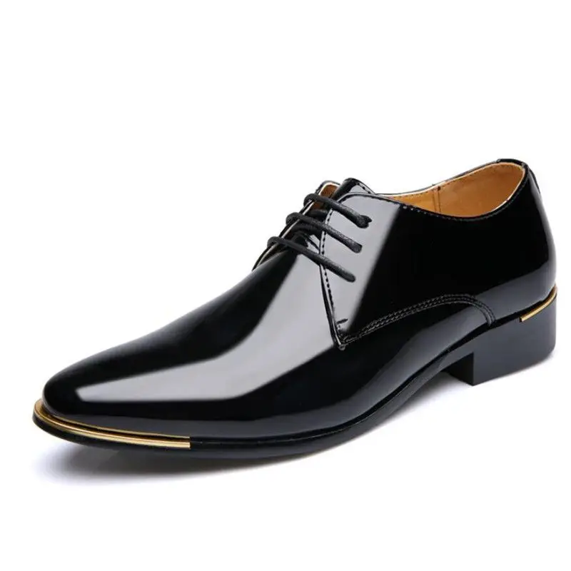 Новые мужские качественные туфли из лакированной кожи белые свадебные туфли размер 38-48 черная кожаная мягкая мужская обувь мужские оксфорды