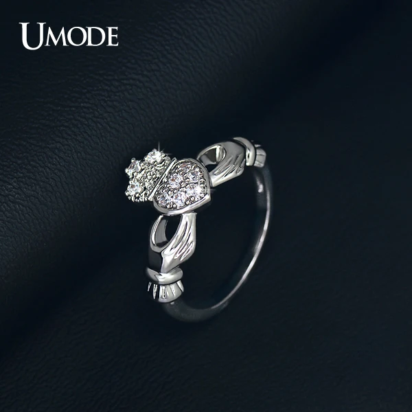 UMODE Рождественский подарок кладдахское женское кольцо с узором для влюбленных: