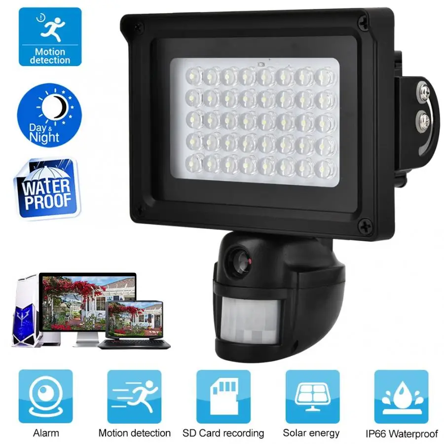 

Solar Power Waterproof Outdoor Security DVR Camera Night Vision Motion Detection 110-240V Hot