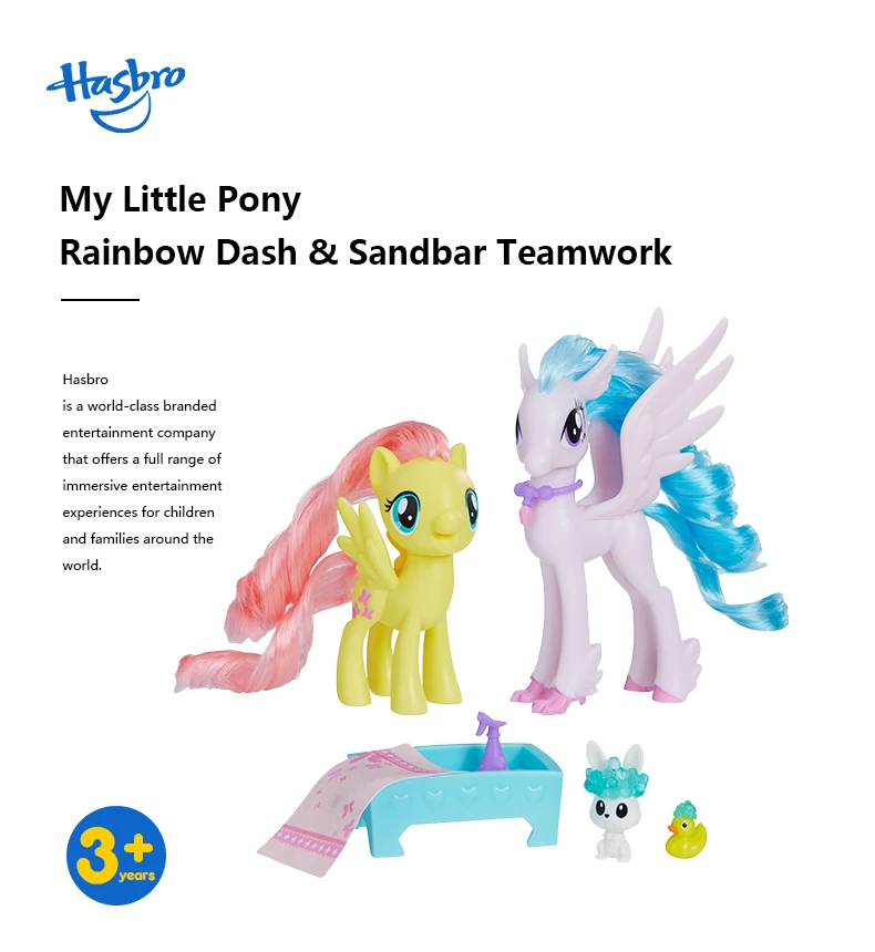 Hasbro My Little Pony Флаттершай и сильверстрим занятие добротой Dash& Sandbar Коллекционная Фигурка Коллекционная модель для девочки