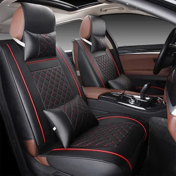 

11pcs/set Universal Car Seat Cover Luxury Non-Slip PU Car Cushion Pad Mat Backrest Front Rear Left Right Auto Chair Protectors