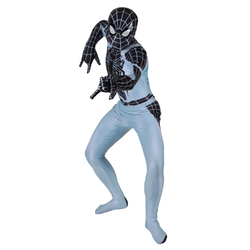 Для взрослых и детей, костюм с изображением Человека-паука для мальчиков отрицательный костюм зентай для косплея супергероя-паука Боди Комбинезоны