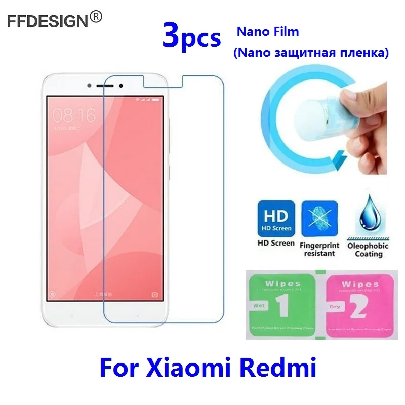 3x нано защитная пленка для Xiaomi Redmi 5 Plus 5A 4A 4 Pro 3 2 Redmi 4X(не стекло) ЖК-экран Защитная пленка из фольги