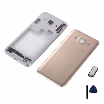 

For Samsung Galaxy J3 2016 J320H J320F J320FD Housing Middle Frame+Battery Back Cover+Home Button Return Key Keypad+Tools