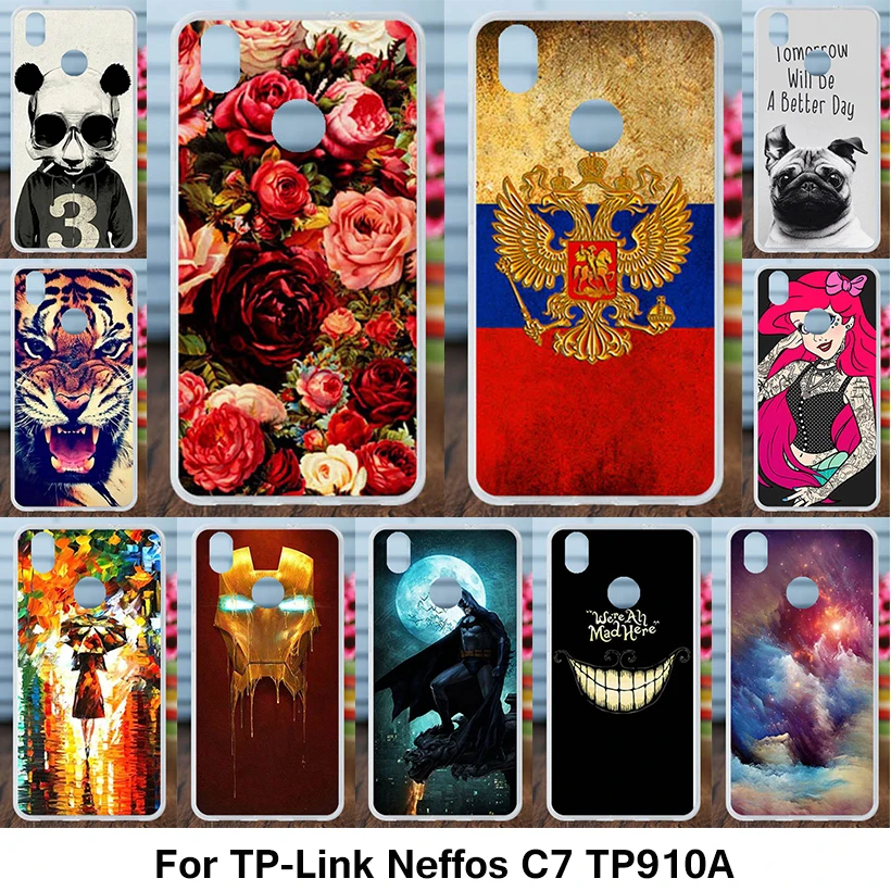 

Ojeleye Soft Case For TP-Link Neffos C7 Case Silicon DIY Animal Patterned Anti-knock Cover TP910A TP910C Cover Back Housing