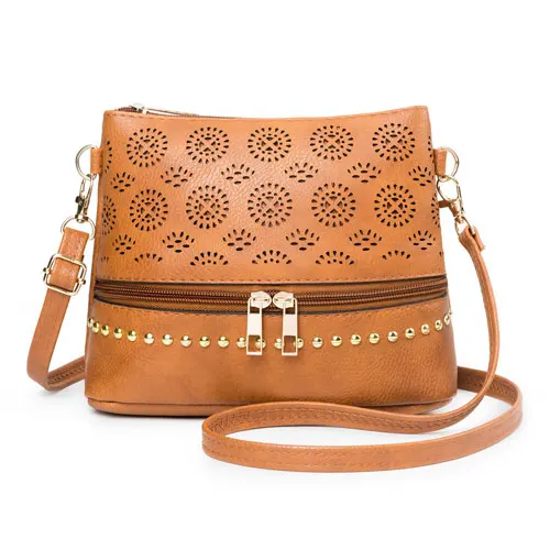 REPRCLA, женская сумка, винтажная сумка-мессенджер, сумка на плечо, искусственная кожа, сумки через плечо для женщин, Bolsa Feminina - Цвет: light brown