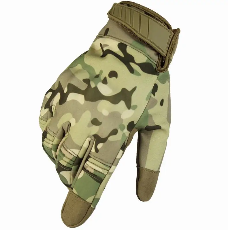 Новинка, военные Военные перчатки с сенсорным экраном, мужские армейские тактические перчатки, камуфляжные перчатки на весь палец, перчатки для пейнтбола - Color: CP