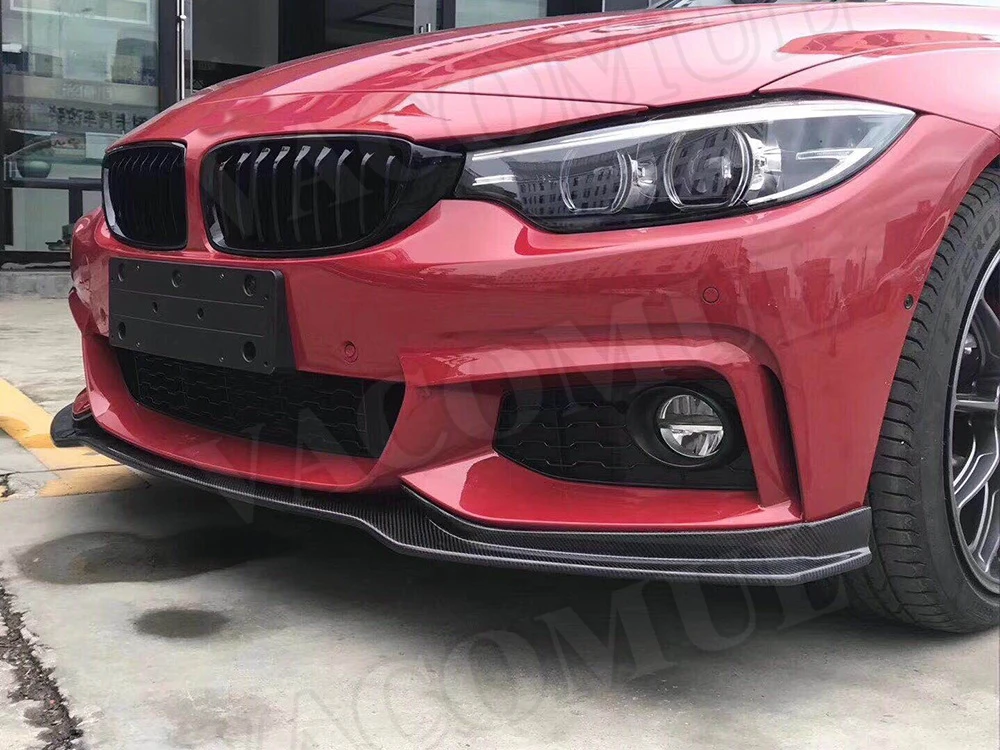 4 серии углеродное волокно передний бампер спойлер разветвители для BMW F32 F33 F36 2014