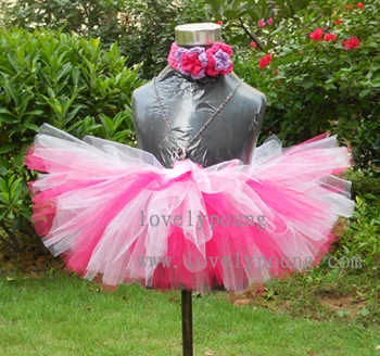 Vermelha e Branca Aniversário do Bebê Rosa Saia Tutu Meninas Dança 5 Cheap Saias