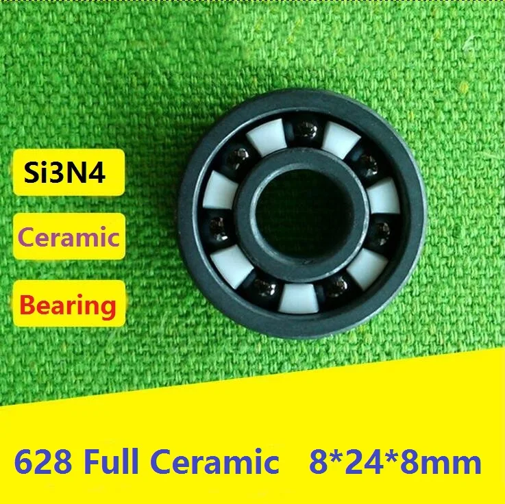 

4pcs/10pcs 628 full Si3N4 Ceramic bearing 8x24x8 mm Ceramic deep groove ball bearings 8*24*8mm
