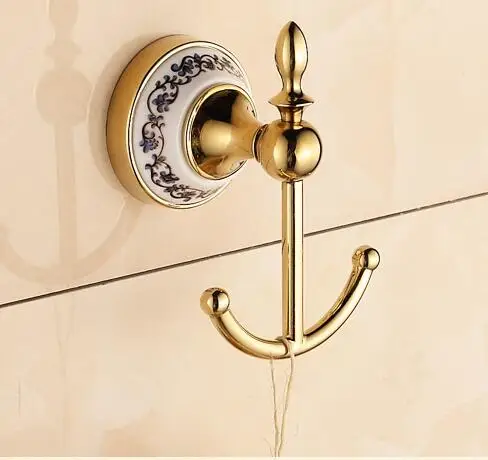 Brass and zinc alloy Bathroom Accessories Set Robe hook Paper Holder Towel Bar