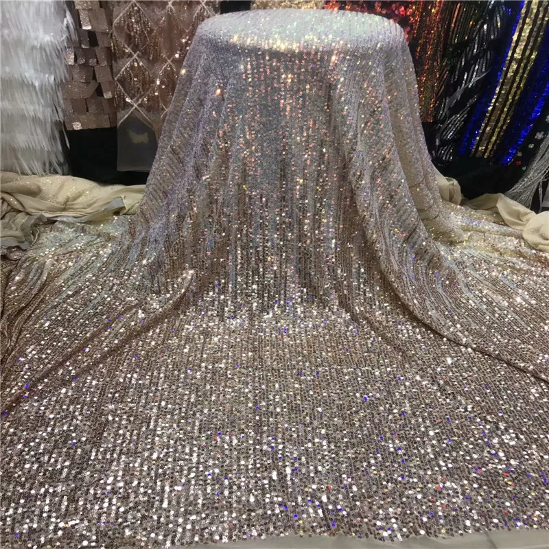 

French Net Lace Fabric 2019 High Quality Latest African Lace Fabric With Embroidery Mesh Tulle Lace Fabric With Sequins