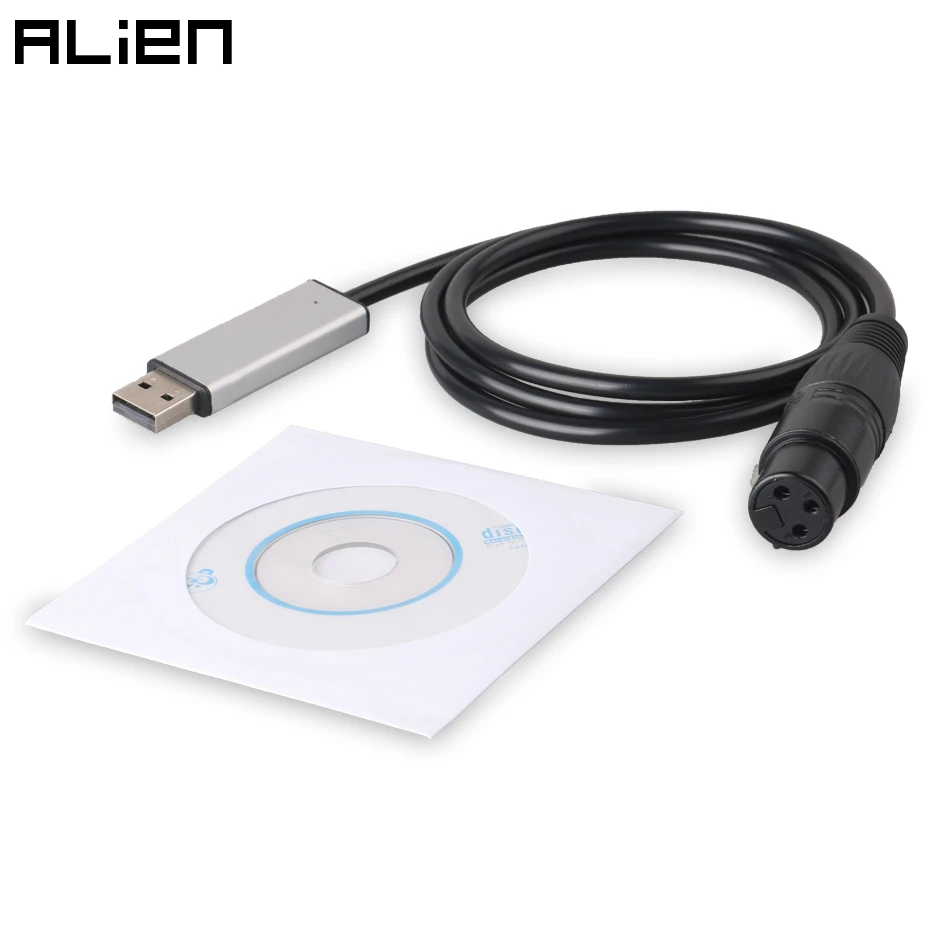 ALIEN USB для DMX интерфейс адаптер PC USB DMX512 Контроллер преобразования сигнала диммер для DJ сценический PAR движущийся головной лазерный свет