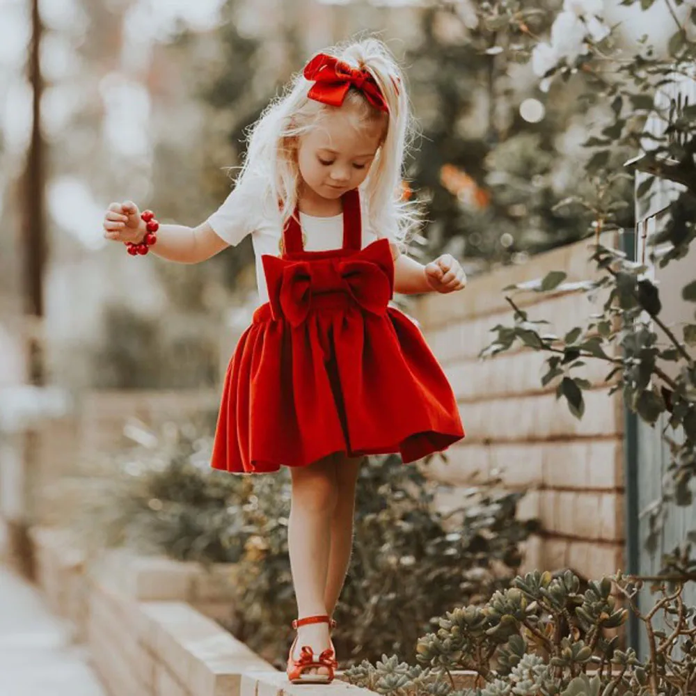 

Toddler Kids Baby Girls dress Outfit Clothes Bowknot Pageant Party Princess Dress roupas infantis menina vestido infantil