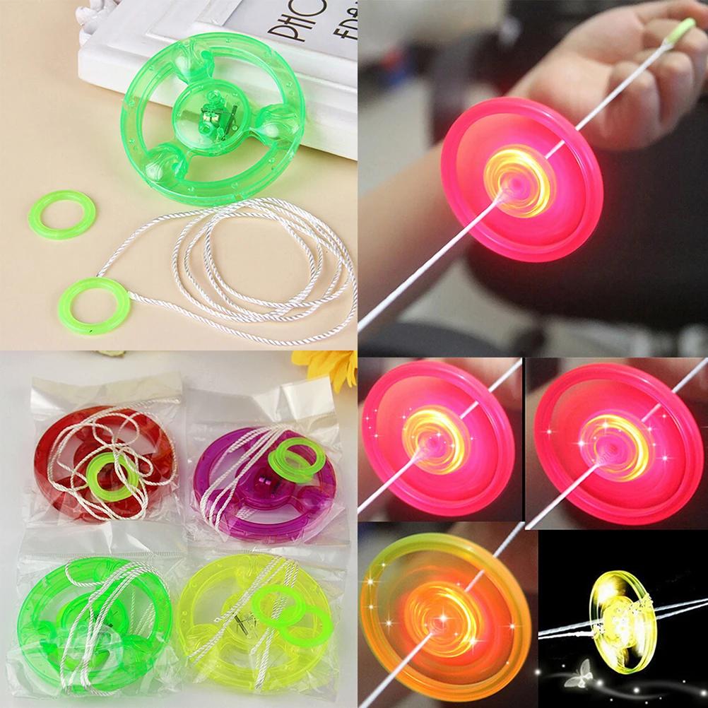 

Wholesale Colorful Plastic Spin LED Light Flying Saucer Kids Outdoor Classic Toy Random Color