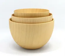 1PC 3 size Nature Original Jujube No Pant Wooden Bowls Containers Tableware Soup Bowls Noodle Rice Dishes Salad Bowls LC 016