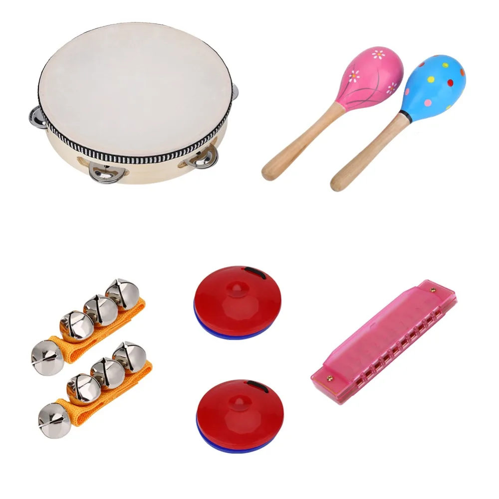 8Pcs Percussion Instruments Set Musical Instruments Educational Drum