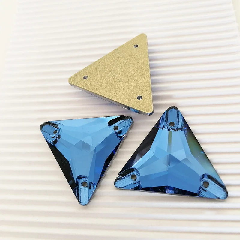 YANRUO 3270 треугольник 16 мм 22 мм все цвета пришитые камни стеклянные кристаллы стразы лучшее качество камни для одежды