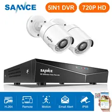 SANNCE 4CH 720P CCTV система 1080N HDMI CCTV DVR 1500TVL 1.0MP наружная система камер домашней безопасности комплект видеонаблюдения