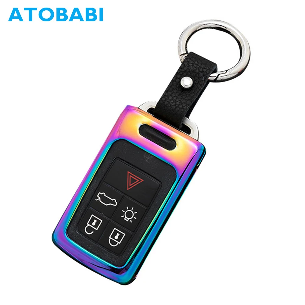 

ATOBABI 5 6 Buttons Color Zinc Alloy Metal Car Key Case Smart Keyless Remote Shell Cover for Volvo XC60 XC70 S60 S80 V40 V60 V70