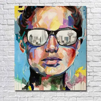 

Hand Painted Abstract Fine Art Dallas Portrait Oil Painting Pictures On Canvas Modern Home Decorative for Living Room no Framed