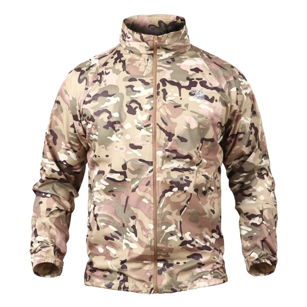 Summer Tactical Navy Seal Lightweight Camouflage Jacket Men Waterproof ...