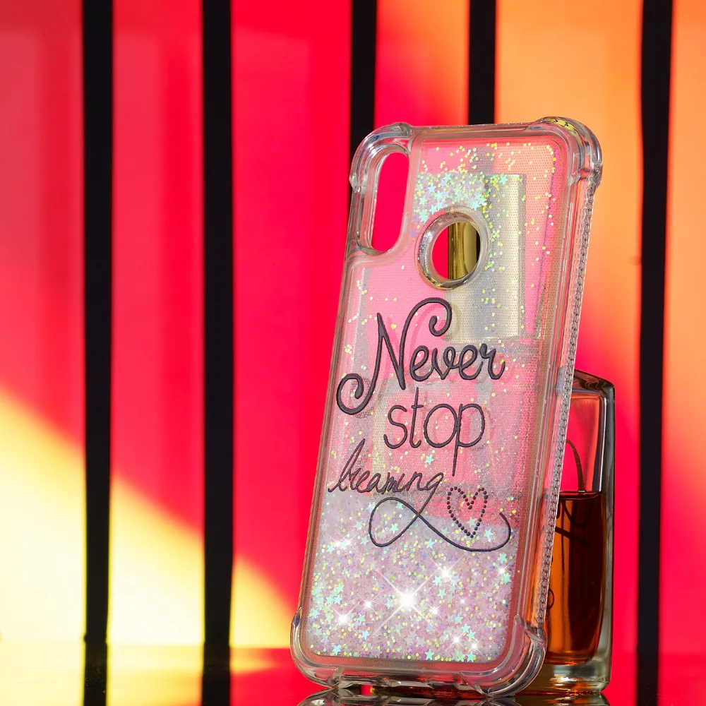 Patterned Liquid Bling Glitter Silicone Case Quicksand Cover For Huawei P20 Lite P10 Lite Nova 2i Shockproof Capa For P Smart P8(6)