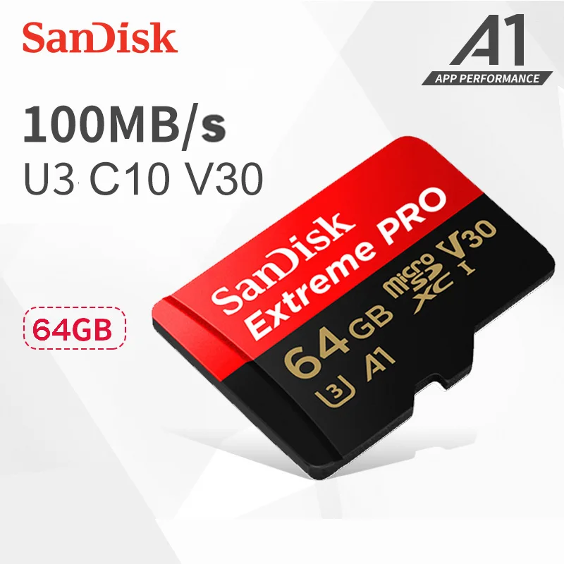 Sandisk extreme PRO micro sd 32G 64G карта памяти класс 10 mecard 4K U3 V30 TF флэш-карта cartao de memoria - Емкость: SD-A-003-64G