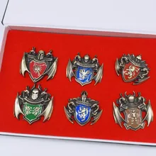 Игра престолов значки брошь булавка 6 шт. Песнь Льда и Огня семья Марка Дракон солнце значок костюм косплей реквизит