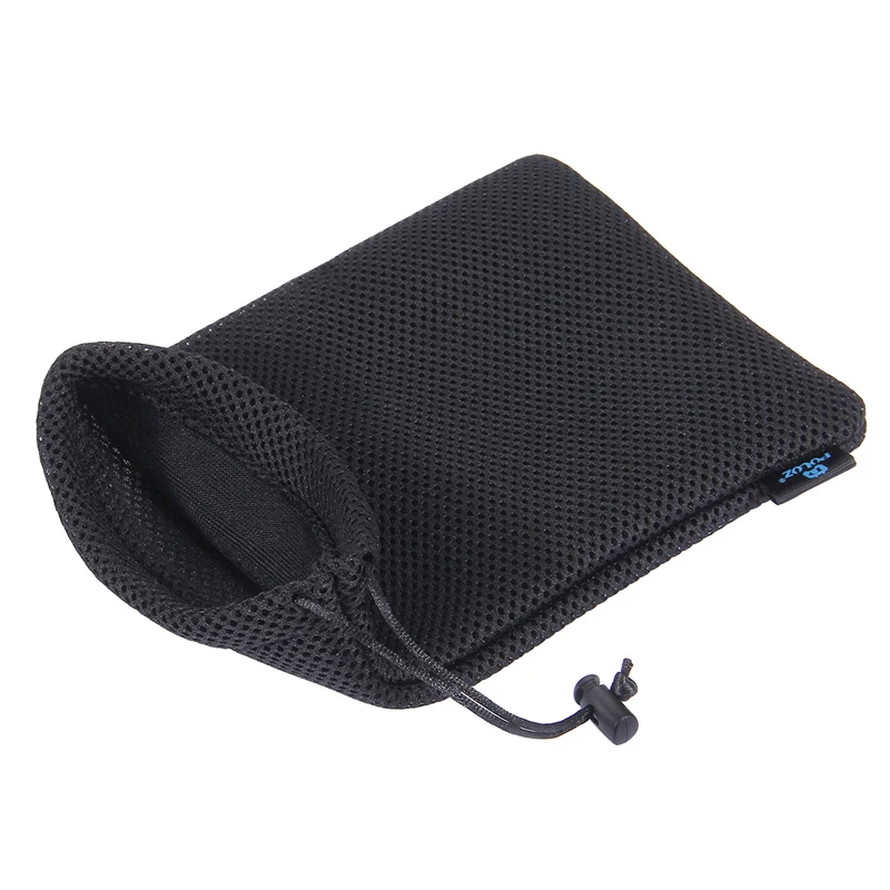 Camera Accessories Nylon Mesh Storage Pouch Bag  Soft Flannel Storage bag with Stay Cord for GoPro HERO4  3+  3  2  1 black (1)