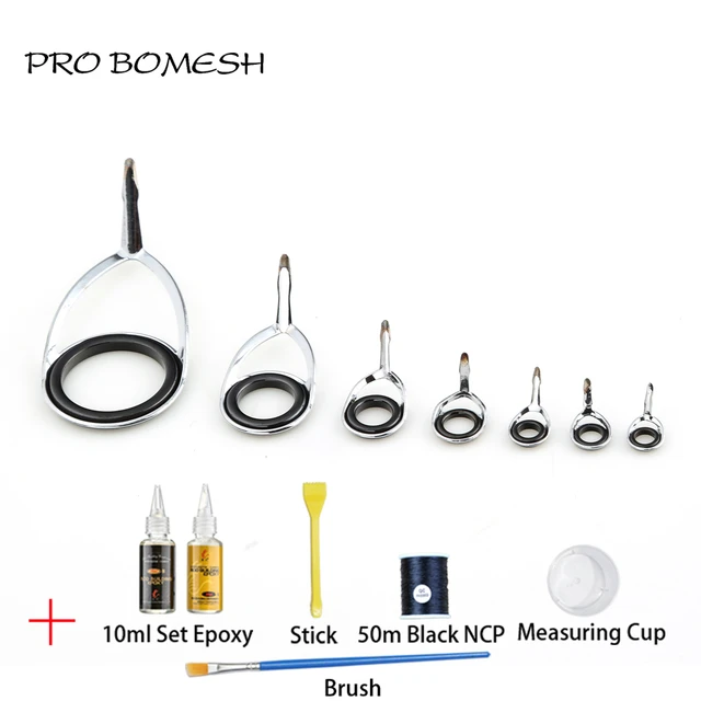 Pro Bomesh KL30 14.8g Spinning Guide Set 10ml Set Epoxy Resin NCP Thread  Brush Measuring Cup DIY Custom Fishing Rod Accessory - AliExpress