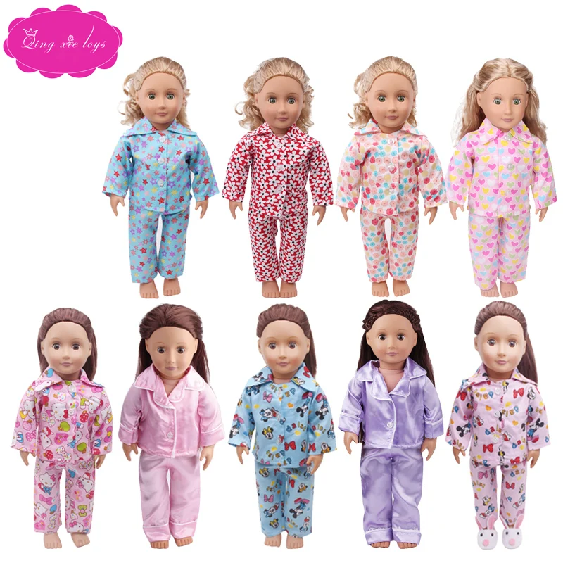 

Doll clothes pajamas suit multiple styles fit 18 inch Girl dolls girl dolls and 43-cm baby dolls accessories c118-c535