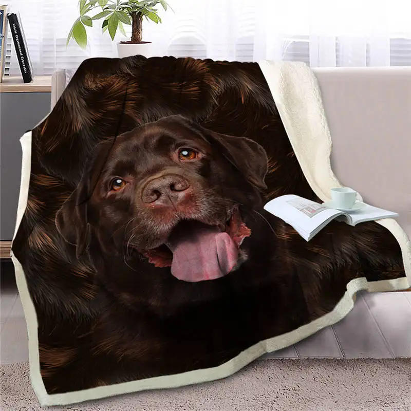 Blesslive Beagle Sherpa одеяло для кровати, коричневое покрывало с принтом собаки для взрослых, 3D животное, мягкие плюшевые покрывала 150x200 см - Цвет: Dog3