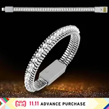 Pearl bracelet charger cable Data line usb charge for phone font b smartphone b font wire