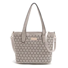 Bolso de las mujeres de la pu bolso de cuero de moda ahueca hacia fuera los Bolsos del mensajero bolsos de Las Mujeres famosas marcas bolso de compras crossbody tote