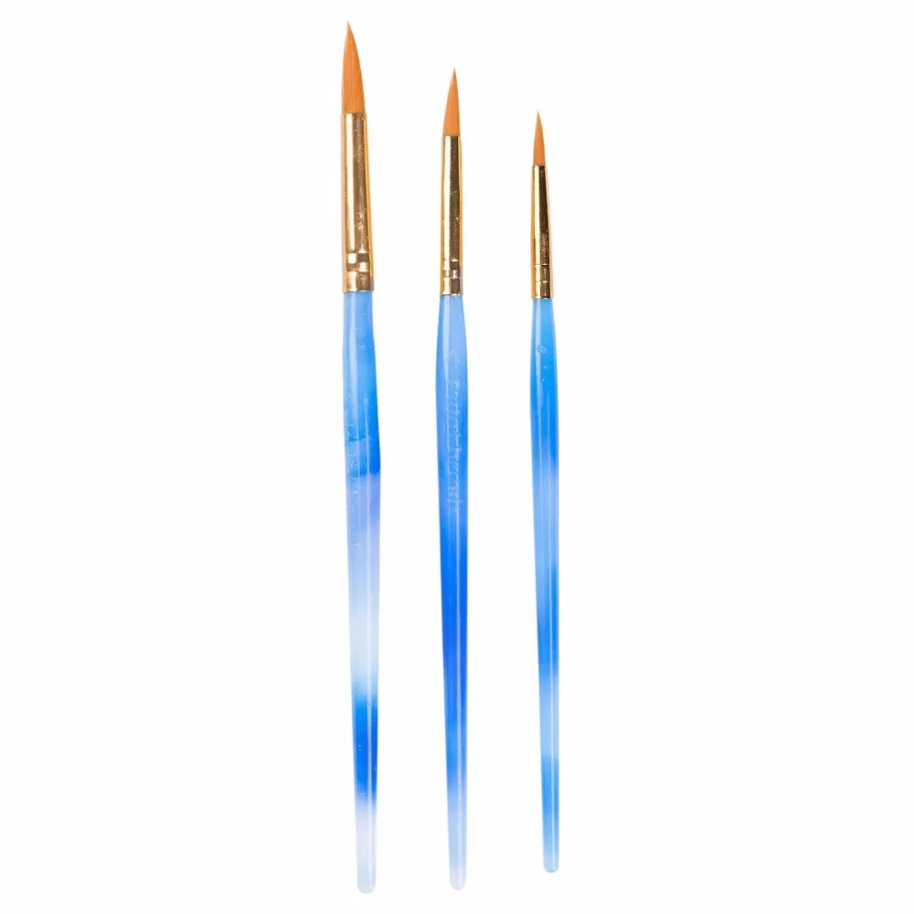 MEEDEN Kids Paint Brushes 3PCS Fine Art Paint Brush Set Assorted Sizes