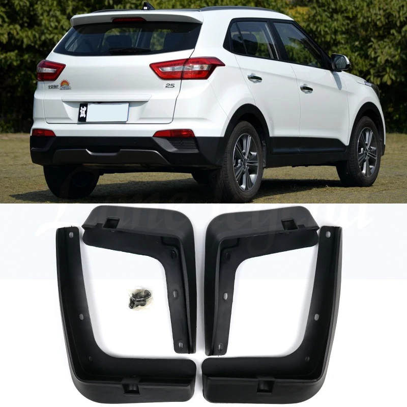 

Front Rear Molded Car Mud Flaps For Hyundai Creta ix25 2015 2016 2017 Mudflaps Splash Guards Mud Flap Mudguards Fender